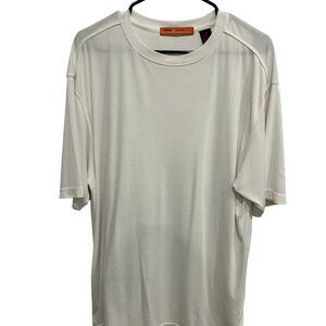 Sette Ponti Crewneck Short Sleeve T-Shirt White Sz Large Modal Blend Basic Tee